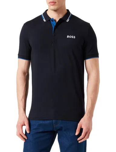 BOSS Mens Paddy Pro Contrast-Logo Polo Shirt in a Cotton