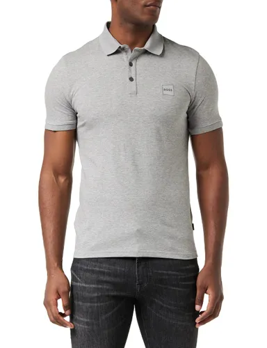 BOSS Mens Passenger Logo-Patch Slim-fit Polo Shirt in