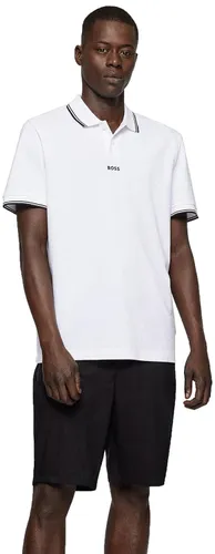 BOSS Mens PChup Contrast-Logo Polo Shirt in Cotton piqué