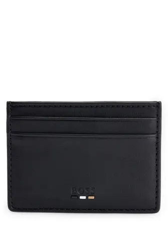 BOSS Mens Ray S Faux-Leather Card Holder with Signature