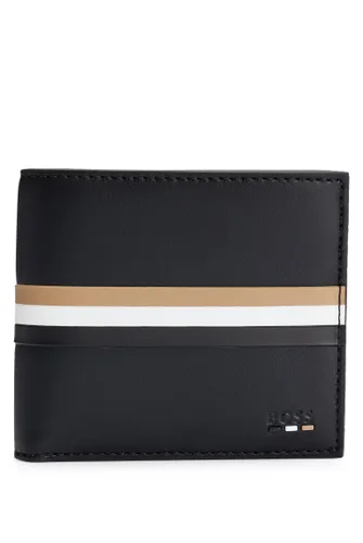 BOSS Mens Ray S Faux-Leather Wallet with Signature Stripe
