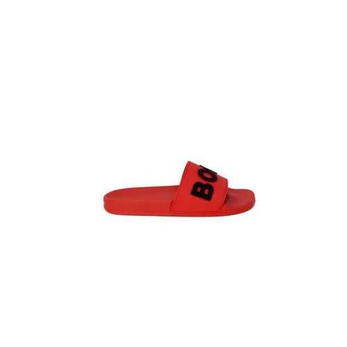 Boss , Men's Slides Spring/Summer Collection ,Red male, Sizes: