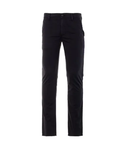 Boss Mens Sustainable Stretch Cotton Satin Slim Fit Trousers - Black