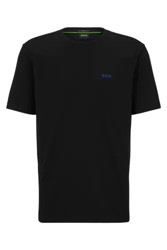BOSS Mens Tee Tape Regular-fit T-Shirt in Stretch Cotton
