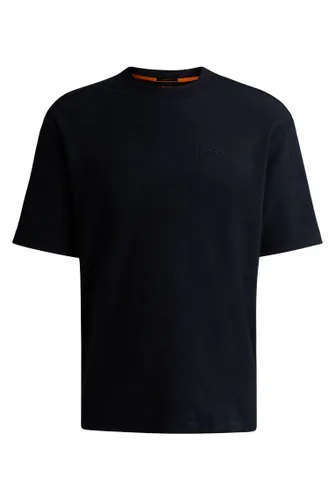 BOSS Mens TeeTowel Cotton-Towelling Relaxed-fit T-Shirt