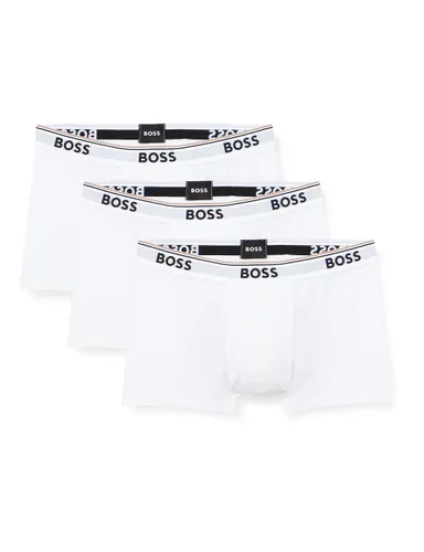 BOSS Mens Trunk 3P Power Three-pack of logo-waistband