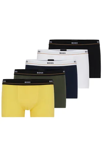 BOSS Mens Trunk 5P Essential Five-Pack of Stretch-Cotton