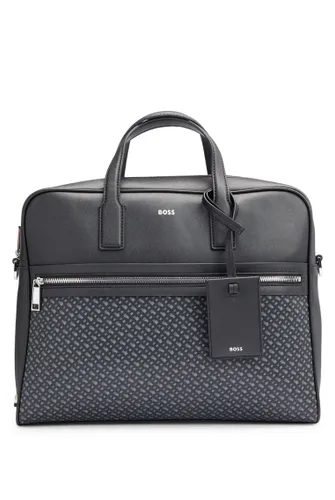 BOSS Mens Zair M Structured document case with monogram