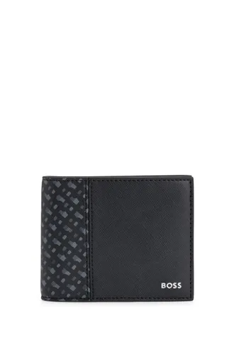 BOSS Mens Zair S Structured Trifold Wallet with Monogram