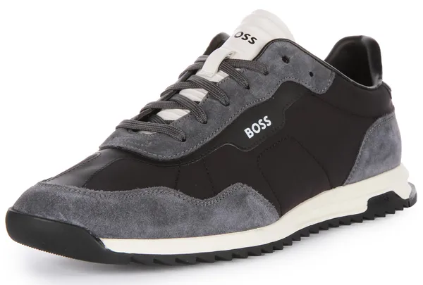 BOSS Mens Zayn Lowp Low-top Trainers in Mixed Materials
