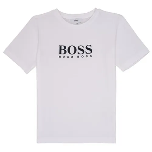 BOSS  MEYLAO  boys's Children's T shirt in White