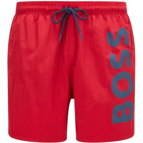Boss Octopus Swim Shorts - Red