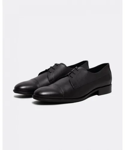 Boss Orange Colby Mens Leather Derby Shoes - Black