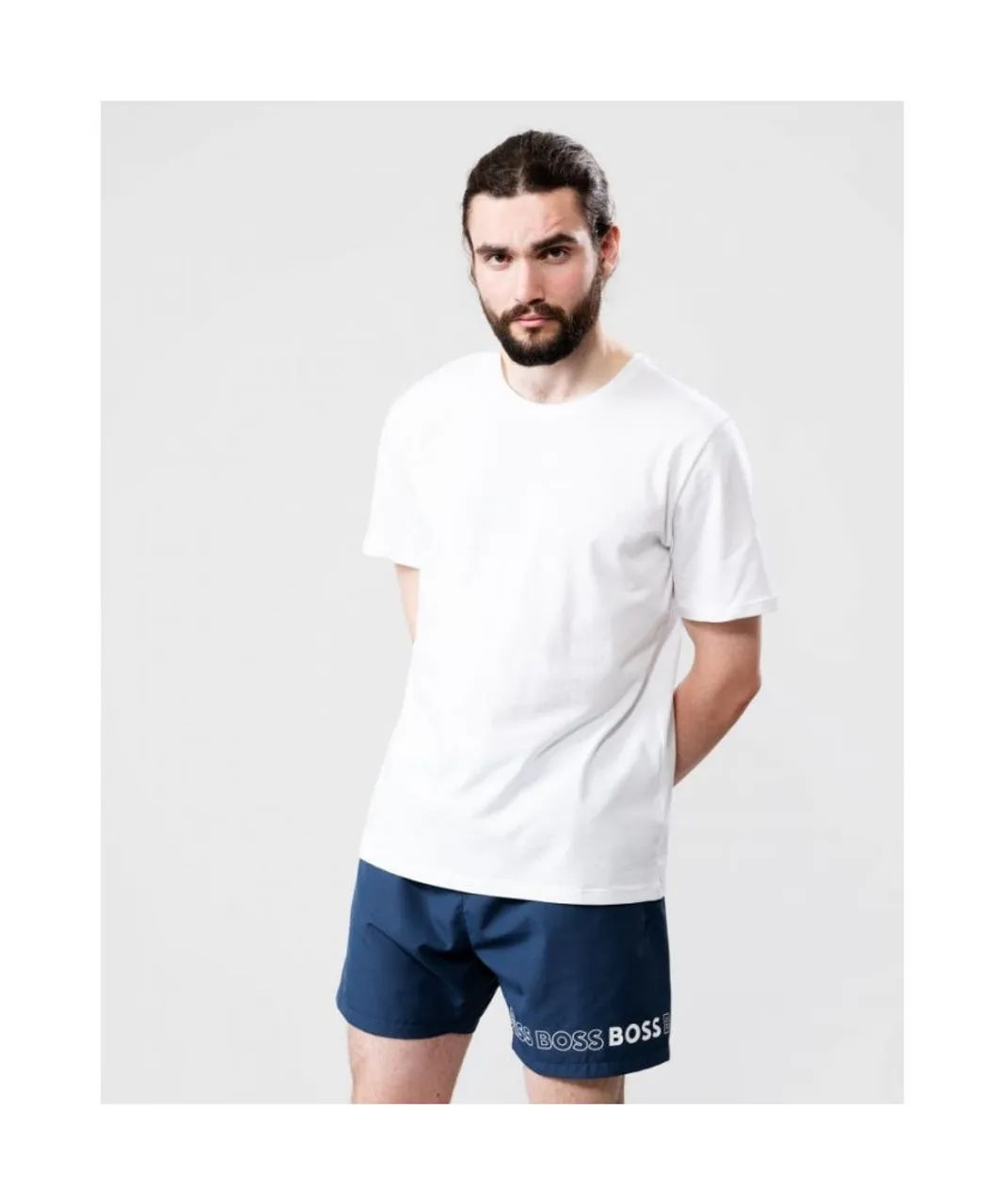 Boss Orange Mix&Match Mens Loungewear T-Shirt - White Cotton