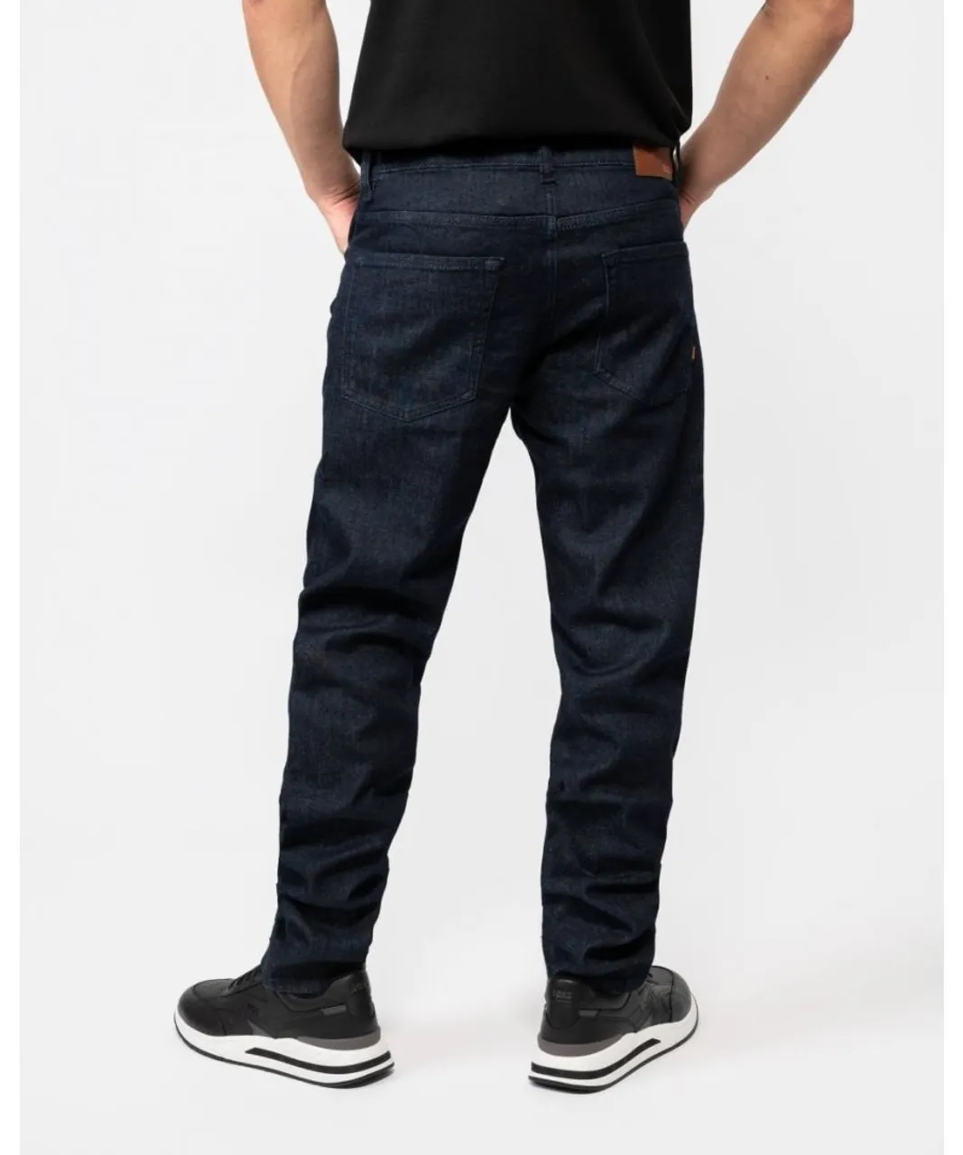 Boss Orange Re.Maine Mens Regular Fit Dark Blue Comfort-Stretch Denim Jeans