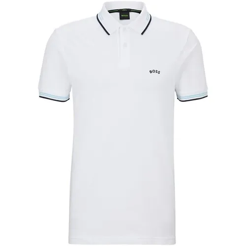 Boss Paul Pique Polo Shirt - White