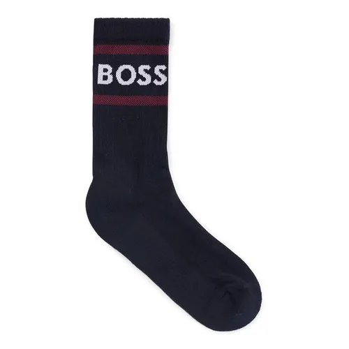 Boss Rib Stripe Socks 3-Pack Mens - Black