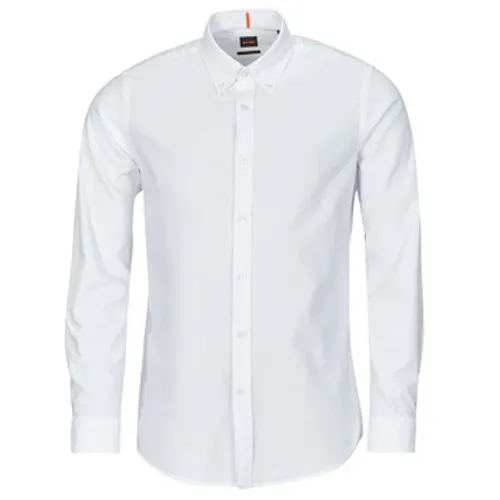 BOSS  Rickert  men's Long sleeved Shirt in White