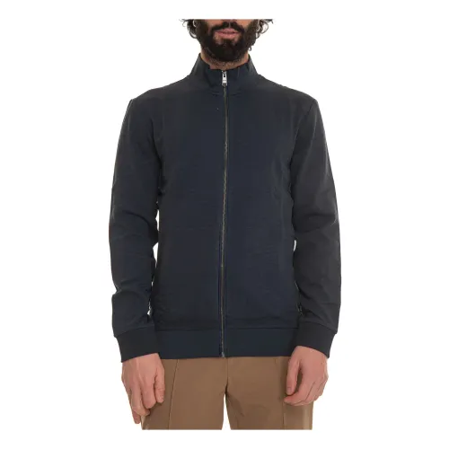 Boss , Shepherd50 Sweatshirt with zip ,Blue male, Sizes: