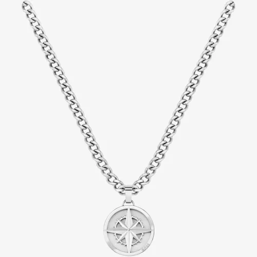BOSS Silver North Compass Necklace 1580544