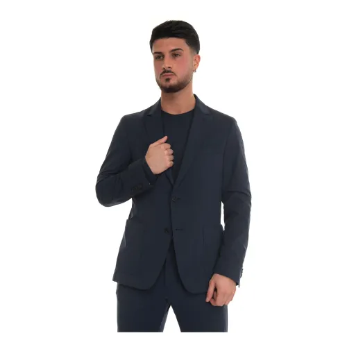 Boss , Slim-Fit Deconstructed Jacket ,Blue male, Sizes: