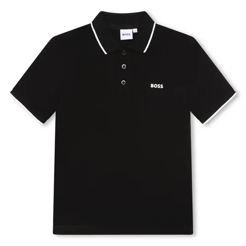 Boss Small Logo Polo Shirt Juniors - Black