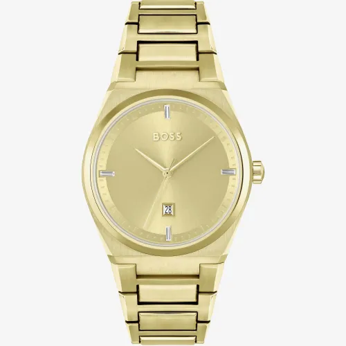BOSS Steer Gold Plated Crystal Watch 1502672