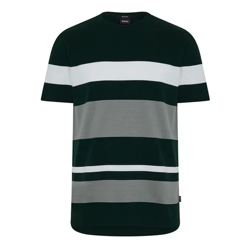 Boss Tiburt Striped T-shirt - Green