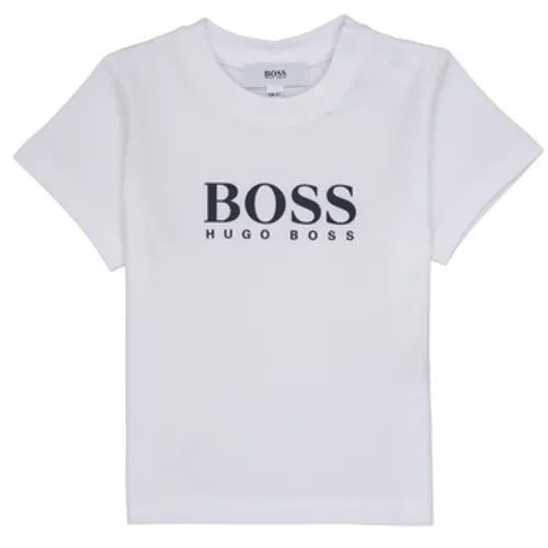 BOSS  TILOUF  boys's Children's T shirt in White