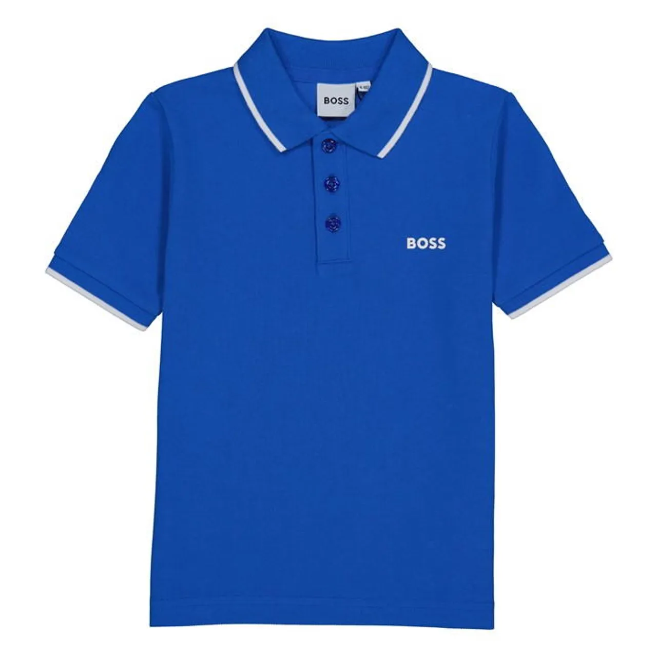 Boss Tipped Logo Polo Shirt Boys - Blue