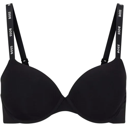 BOSS Underwired Padded Bra With Adjustable Branded Straps - Black