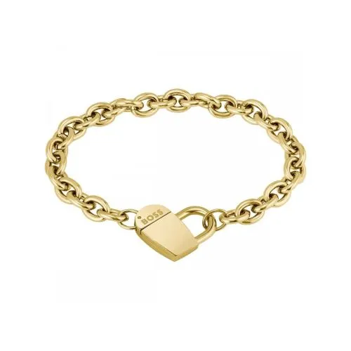 BOSS Womens Gold Heart Bracelet