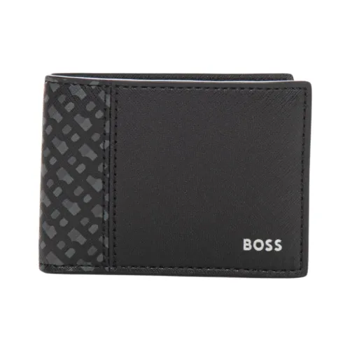Boss , Zair-S Zip Leather Wallet ,Black male, Sizes: ONE SIZE