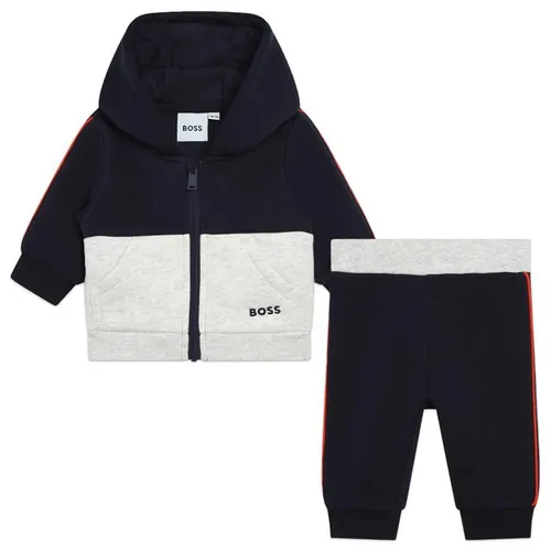 Boss Zipped Hooded Tracksuit Baby - Blue