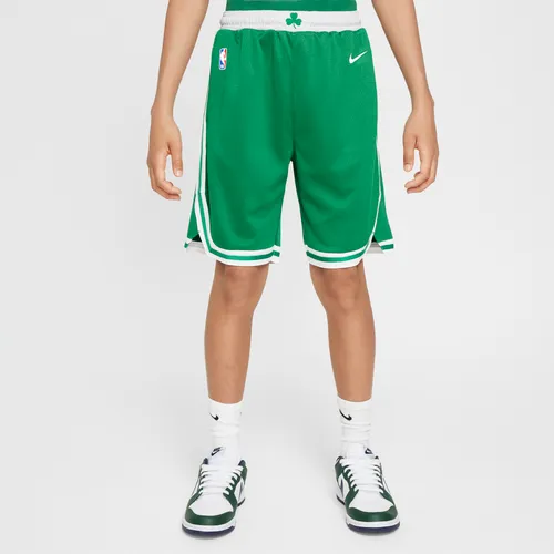 Boston Celtics 2023/24 Icon Edition Older Kids' (Boys') Nike NBA Swingman Shorts - Green - Polyester