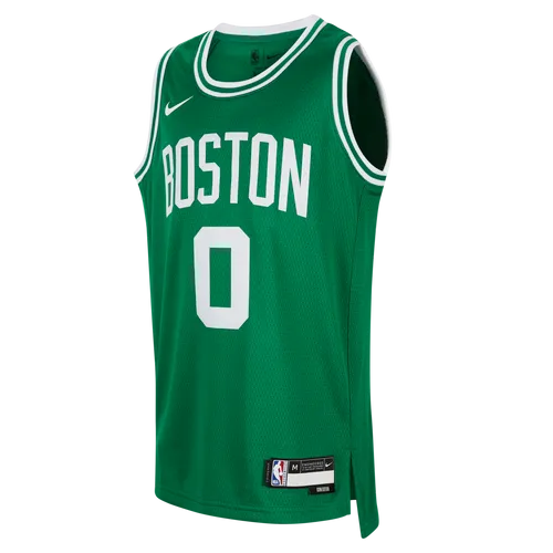 Boston Celtics 2023/24 Icon Edition Older Kids' Nike NBA Swingman Jersey - Green - Polyester