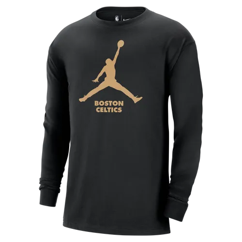 Boston Celtics Essential Men's Jordan NBA Long-Sleeve T-Shirt - Black - Cotton