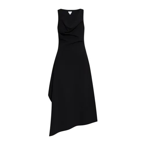 Bottega Veneta , Asymmetric sleeveless dress ,Black female, Sizes: