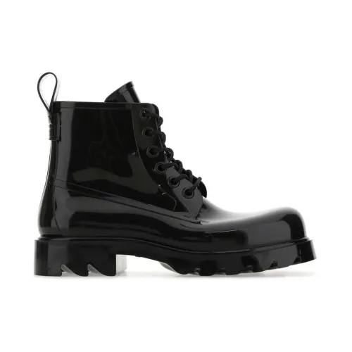 Bottega Veneta , Black Combat Boots with Round Toe ,Black female, Sizes: