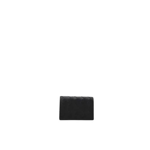Bottega Veneta , Black Intrecciato Leather Card Case ,Black male, Sizes: ONE SIZE