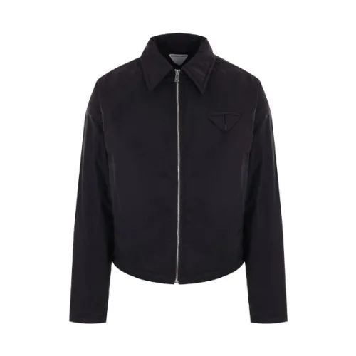 Bottega Veneta , Black Padded Nylon Coat ,Black male, Sizes: