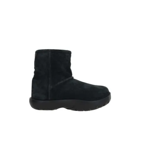 Bottega Veneta , Black Suede Boots with Shearling Lining ,Black female, Sizes: