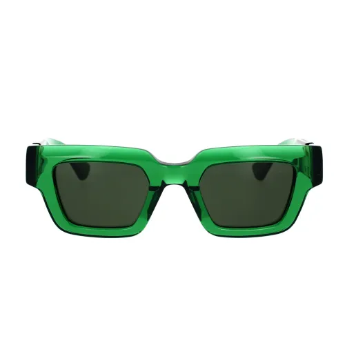 Bottega Veneta , Bold Cat-Eye Sunglasses Bv1230S 002 ,Green unisex, Sizes: