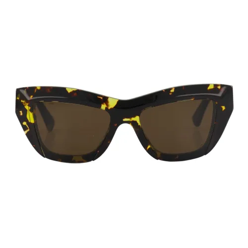 Bottega Veneta , Bold Cat-Eye Sunglasses /Tortoise ,Brown unisex, Sizes: