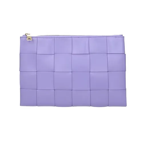 Bottega Veneta , Bottega Veneta Cassette Leather Clutch ,Purple female, Sizes: ONE SIZE