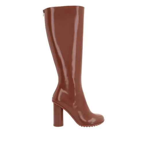 Bottega Veneta , Brown Brushed Leather Boots ,Brown female, Sizes: