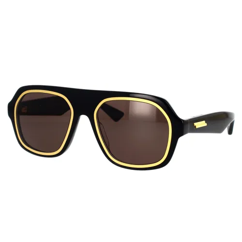 Bottega Veneta , Bv1217S 001 Sunglasses Caravan Style ,Black male, Sizes: