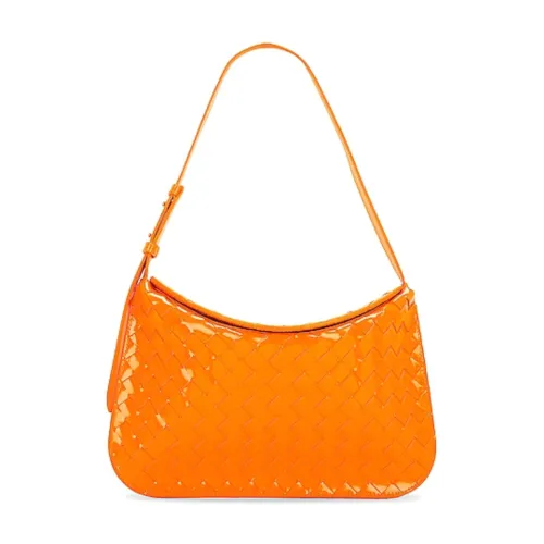 Bottega Veneta , Chic Leather Clutch Bag ,Orange female, Sizes: ONE SIZE