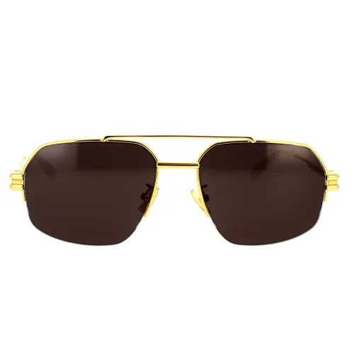 Bottega Veneta , Contemporary Metal Sunglasses Bv1127S 002 ,Yellow unisex, Sizes: