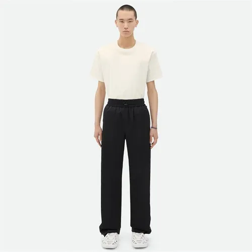 BOTTEGA VENETA Contrasting Zip Tech Nylon Trousers - Black